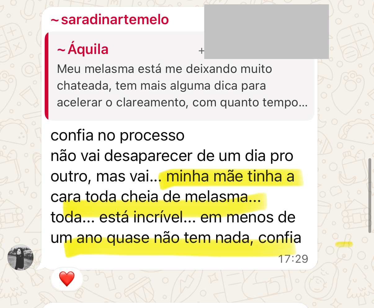 Depoimento de cura e transformação de aluna